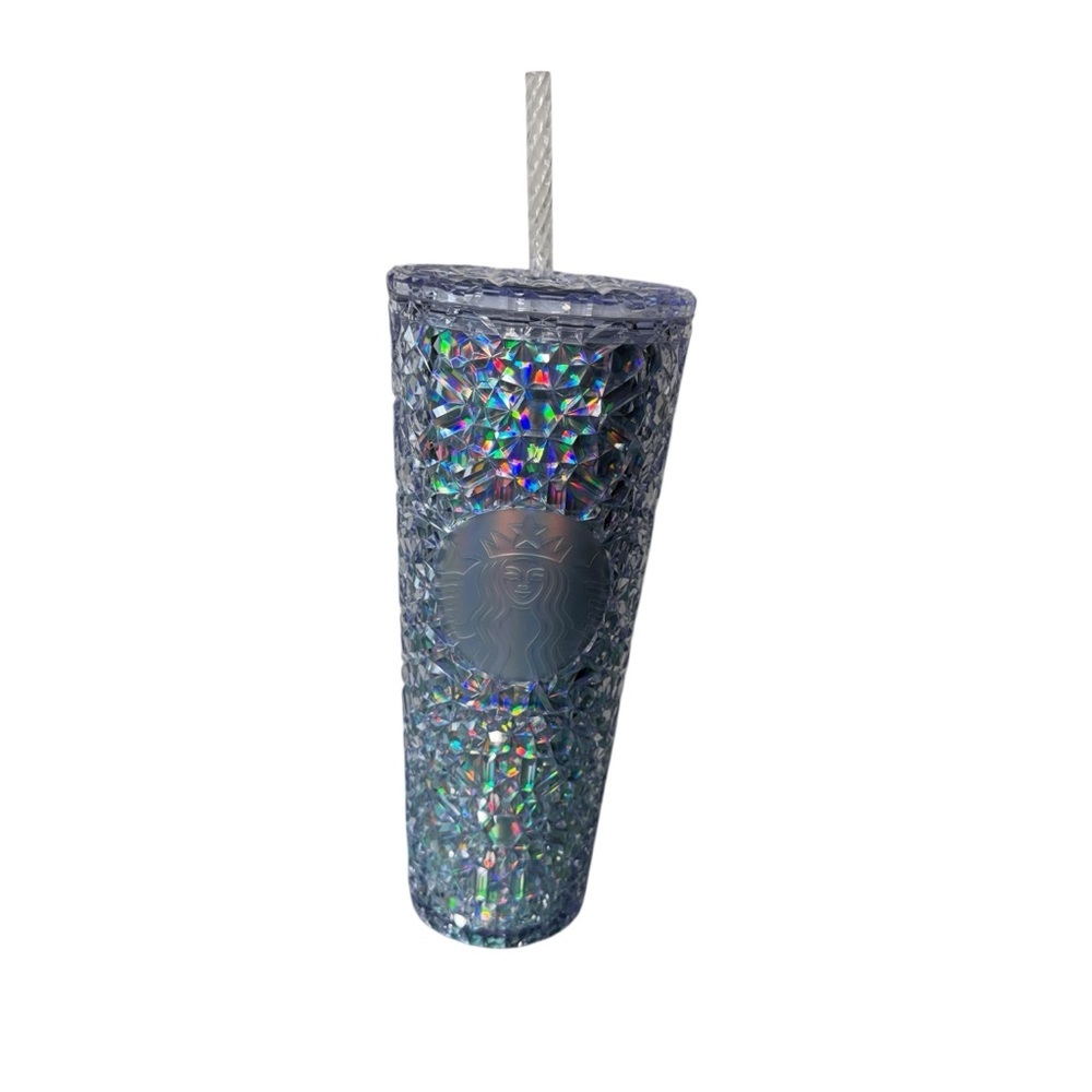 Starbucks Silver Holographic Diamond Tumbler